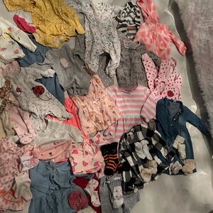 40 Piece Carter's Baby Girl Bundle – All New, Preemies to 24 Months, Plus Socks!